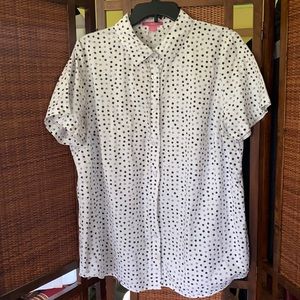 “Camp Shirt “Woman Within short sleeve shirt size 18/20